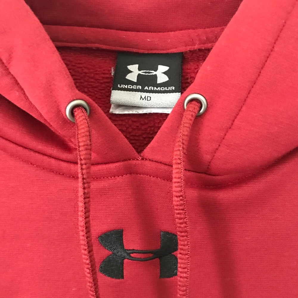 Under Armour Men’s Red Hoodie Sweatshirt Medium